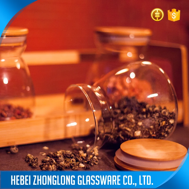 hot sale!!! Kitchen helper glass storage container for honey condiments Glass Storage Jar Set Glass Tank for kitchen Utensil OEM