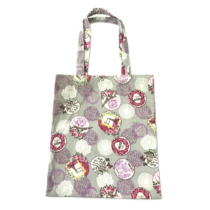  printed Canvas Tote Shopping Bag Foldable Grocery Bags Reusable Supermarket Handbag