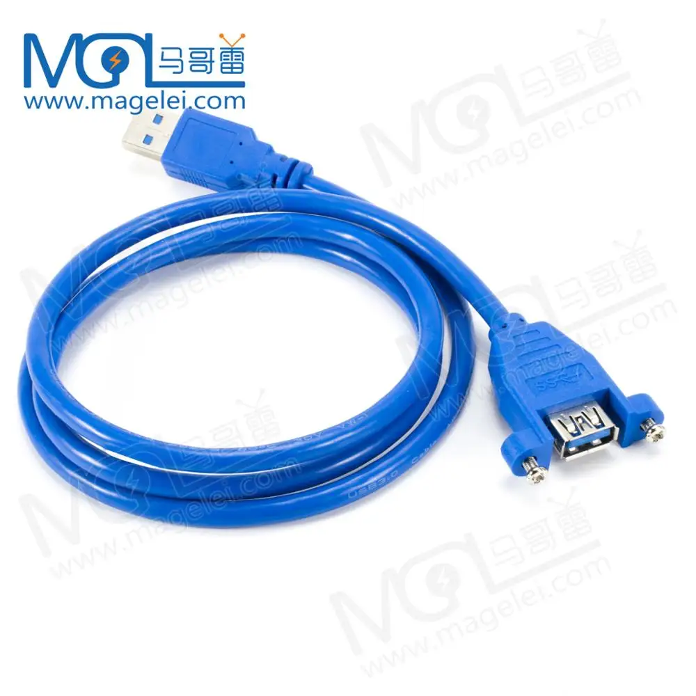 USB3.0 удлинитель с ушками USB3.0 AM-AF с отверстия под винт для фиксации коробки щитка мужчин и женщин