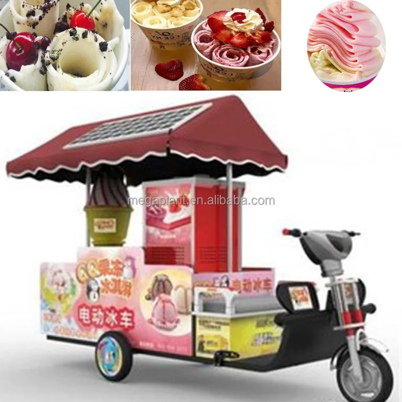 Китайская уличная Мобильная велосипедная тележка для мороженого