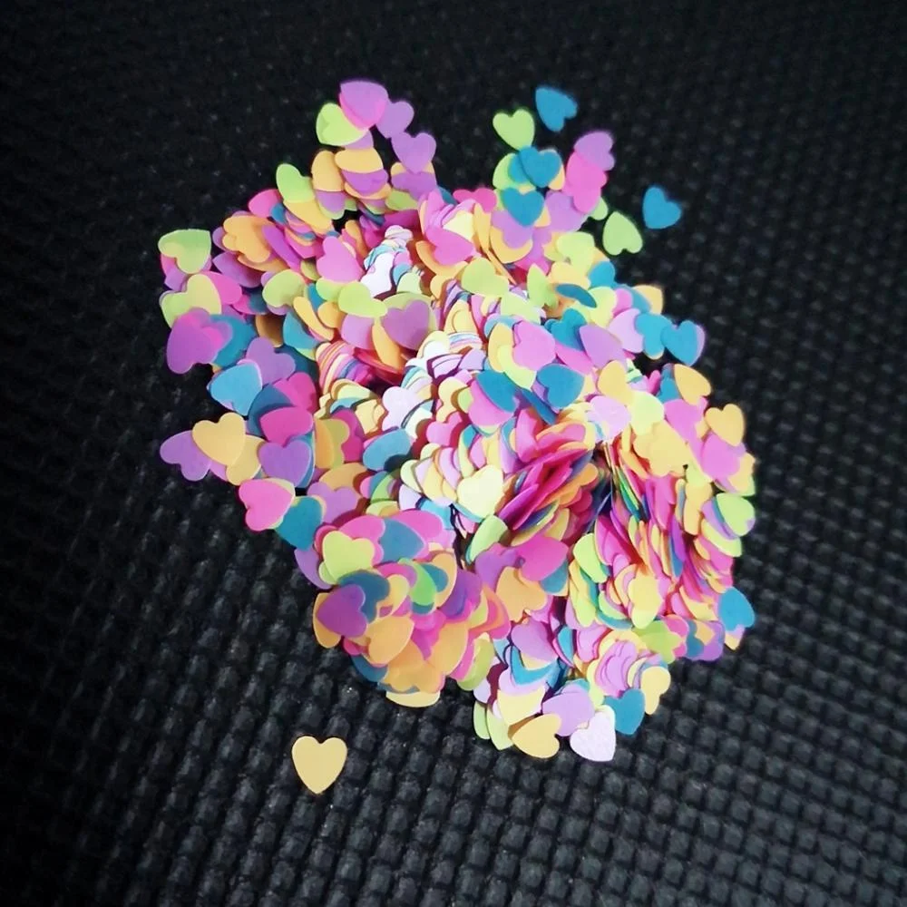 2024 Spring romantic colorful mixed glitter with heart shape for crafts use