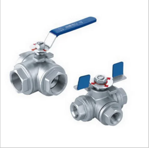 Tello (вращение по часовой стрелке и против часовой стрелки) 3-ходовой шаровой клапан с ручной ручкой