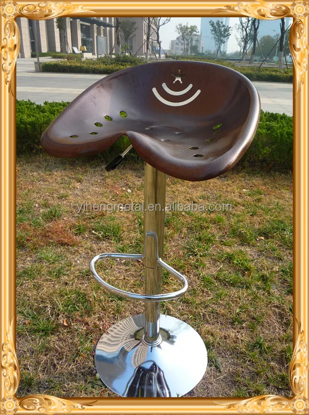 
Innovative China Rotatable Hot Sale Steel Circle saucer Coffee Shop/Kitchen/Bar/ Adult High Chair With Footrest 