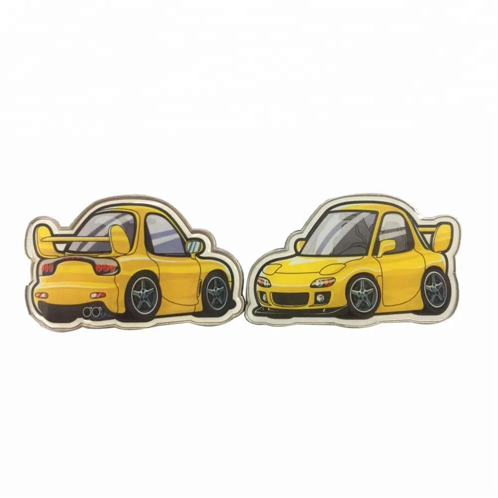 Metal fridge magnet wholesale custom cheap car shape souvenir stainless steel material metal fridge magnet