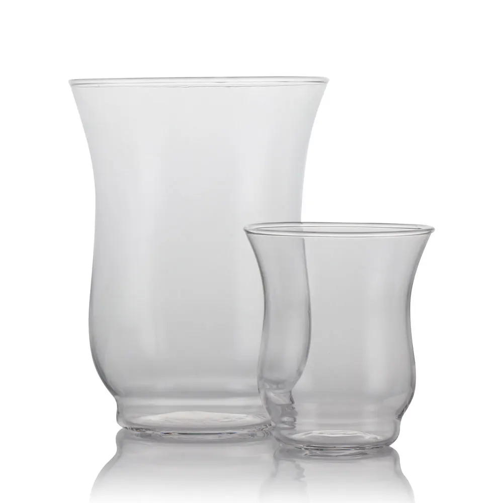 clear 30cm tall glass hurricane candle holders