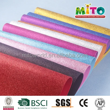 Party accessories non toxic thin glitter foam sheets