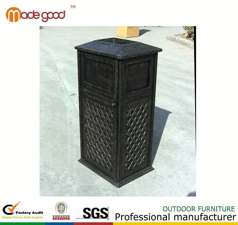 Передняя крышка сетки мусорное ведро открытый продажа мусорное ведро больница свалку отеля алюминий ящик для мусора