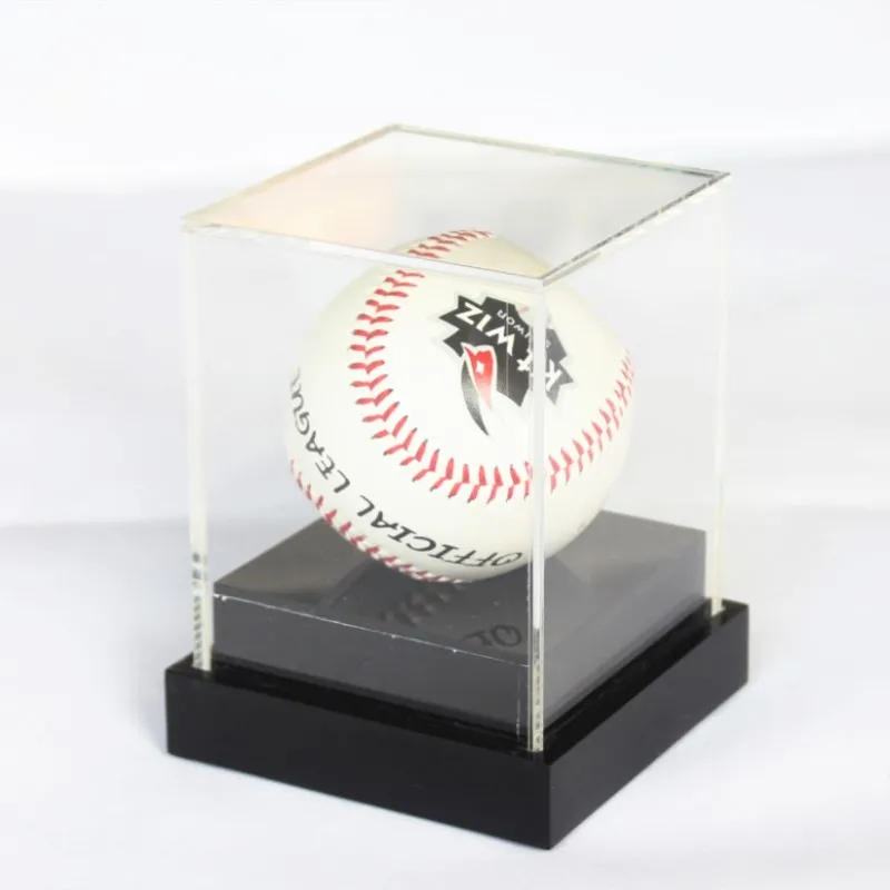 Customized clear plexiglass case acrylic golf ball display box
