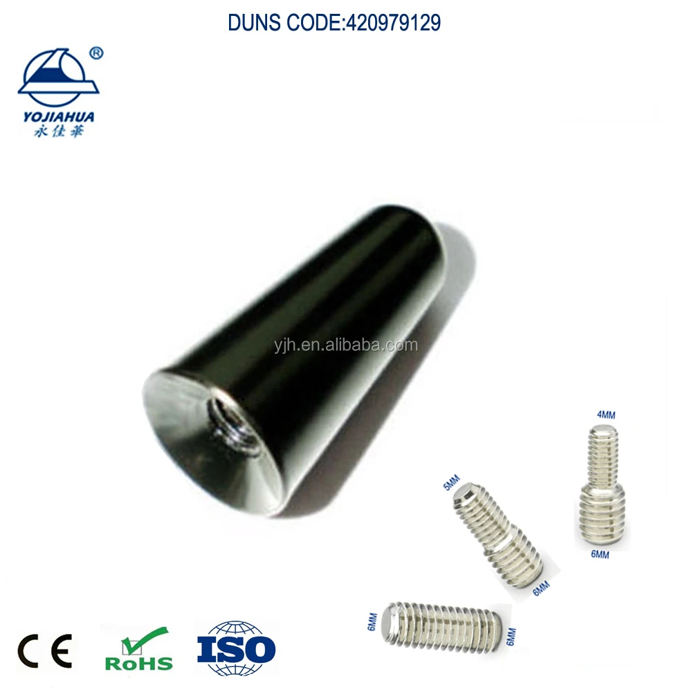 Горячая Распродажа, универсальные короткие черные алюминиевые Автомобильные Антенны