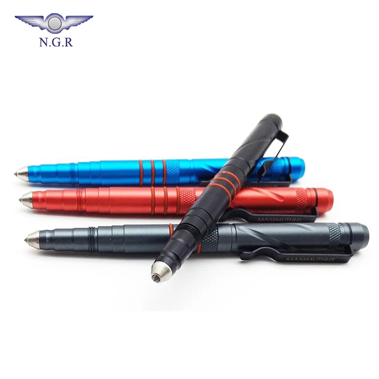 Новое поступление, алюминиевая тактическая многофункциональная ручка для самообороны с фонариком и сломанной головкой из вольфрамовой стали