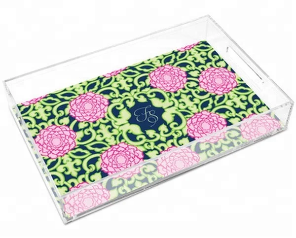 Free sample Wholesale custom LOGO  transparent clear  Acrylic tray for storage