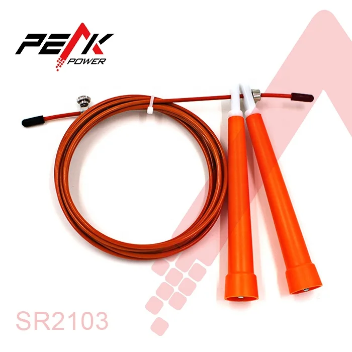 PeakPower Plastic Handle Jump Rope with Nylon Covered Wire Rope