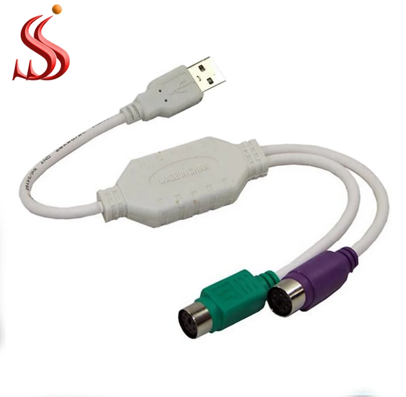 Wholesale USB to PS/2 PS2 adapter  Keyboard Mouse Adapter Converter cable