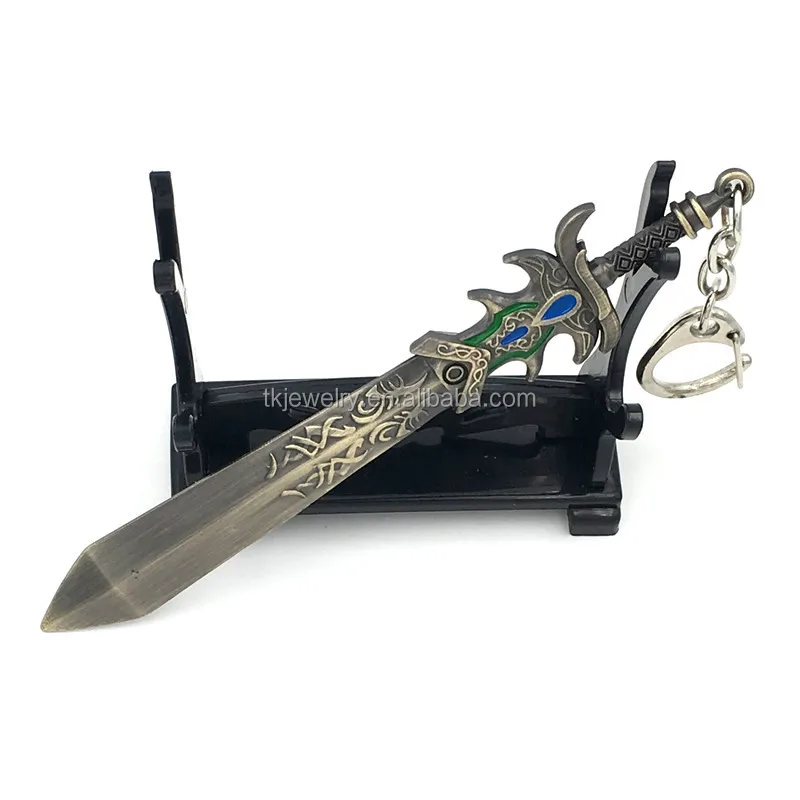 Factory Wholesale Metal Sword  key chains LOL key chains Games MINI key chains