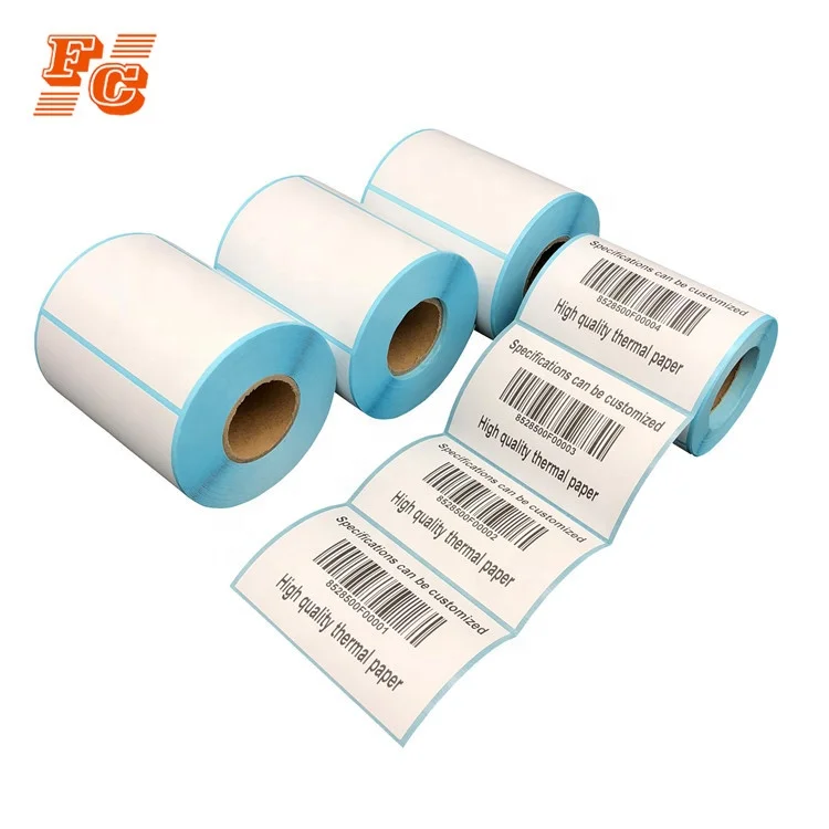 Printing product barcode price information thermal transfer label stickers roll