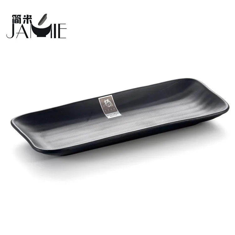 CE certification EU melamine rectangle plate, creative restaurant chef plates