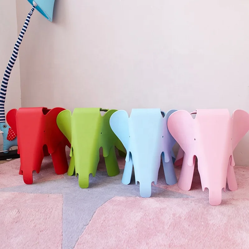 
Morezhome safe cute plastic elephant shape child children kids chair stool for living and kids rooms 