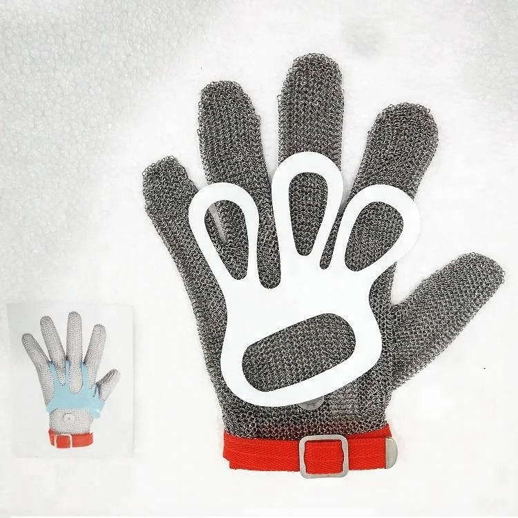 Factory price stainless steel butcher safety work gloves