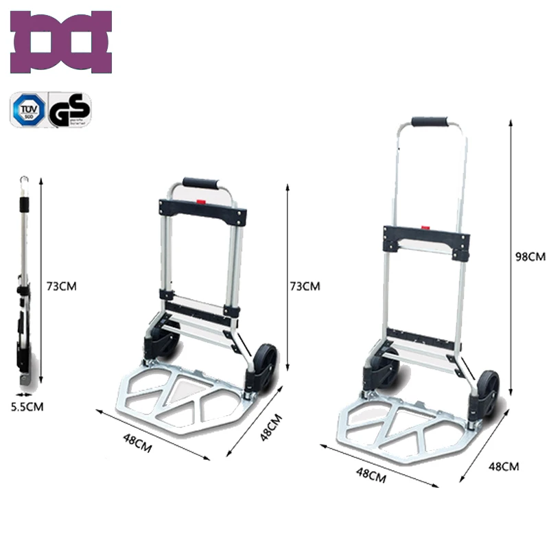 New Portable Folding and Collapsible Handle Push Shopping Truck Trolley Luggage Cart