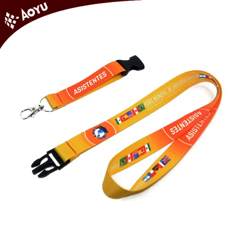 20mm heat transfer printing lanyard with buckle