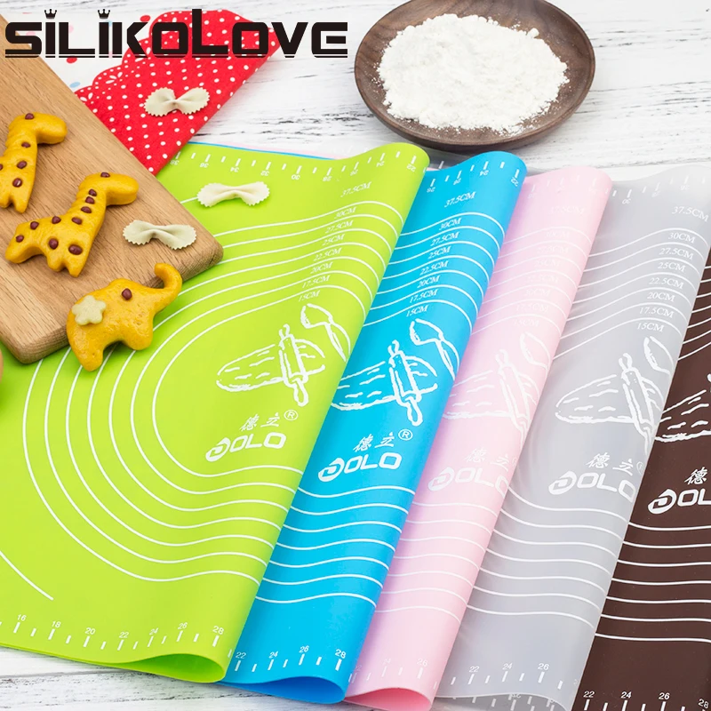 Reusable Non-Stick Silicone Pastry Rolling Baking Mat With Measurements