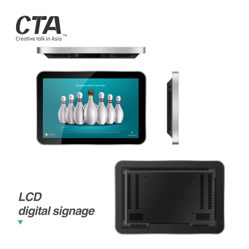 10 inch 10.1 inch lcd panel mini advertising screen for barber shop and toilet