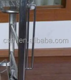 RH-SD02 size 1100*540*940mm 2-tire foldable trolley for warehouse logistic cart Double basket shopping trolley