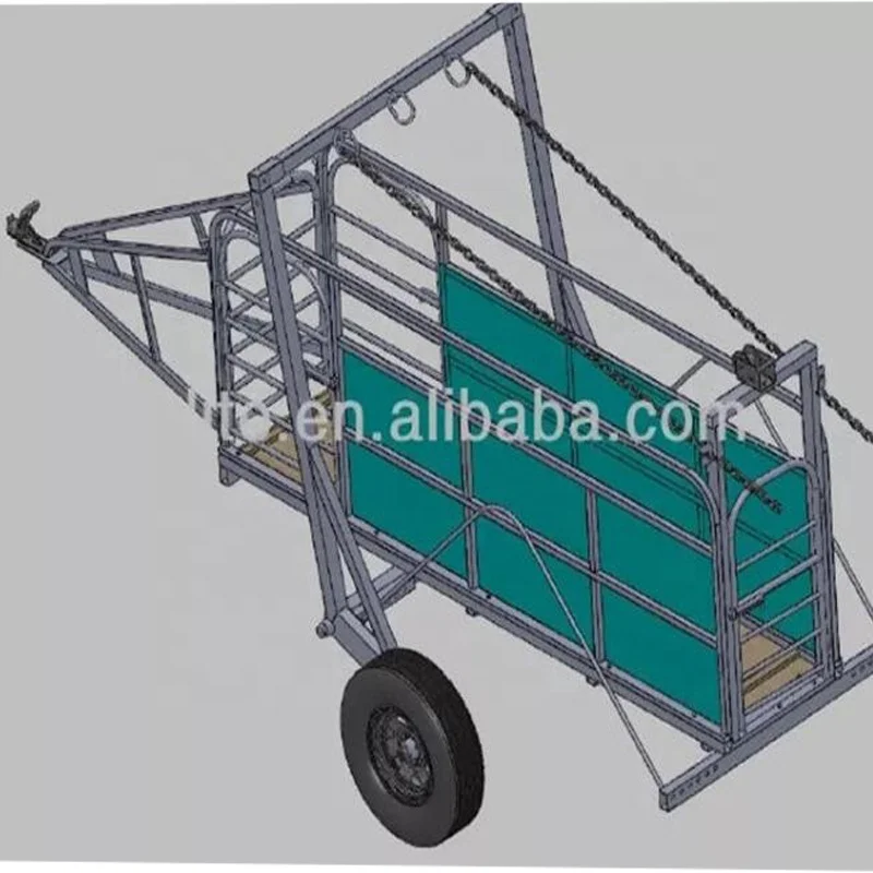  Портативный оцинкованный трейлер для перевозки овец прицеп скота фермы