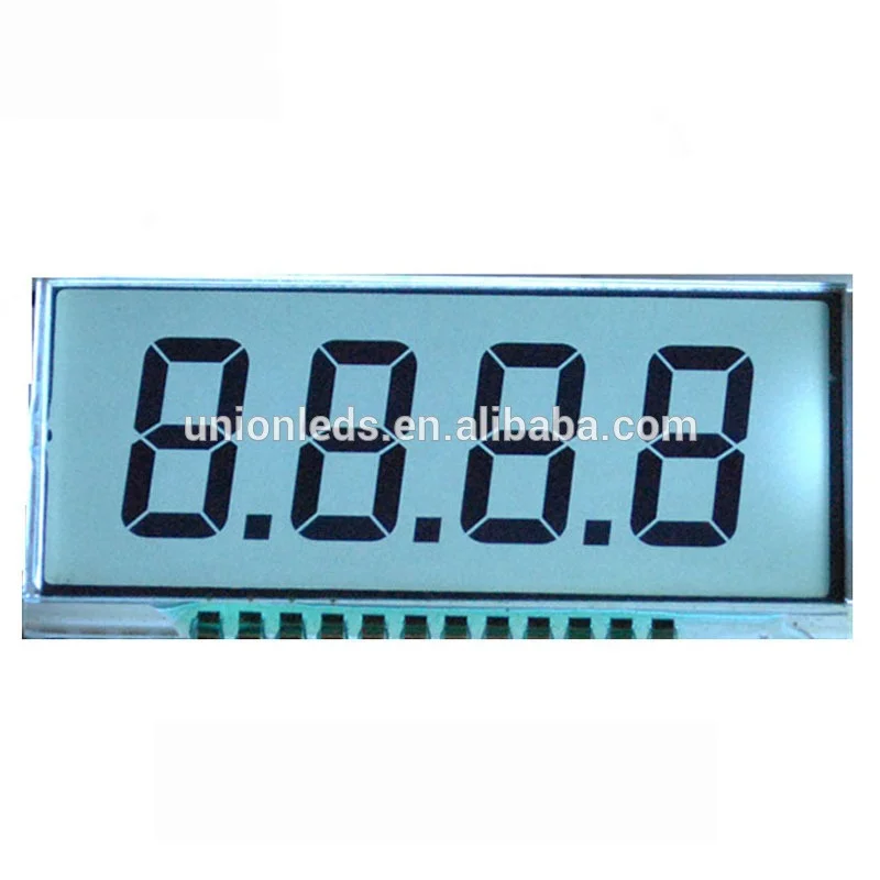 4 Digit 7 segment small custom size LCD Display TN Type Screen