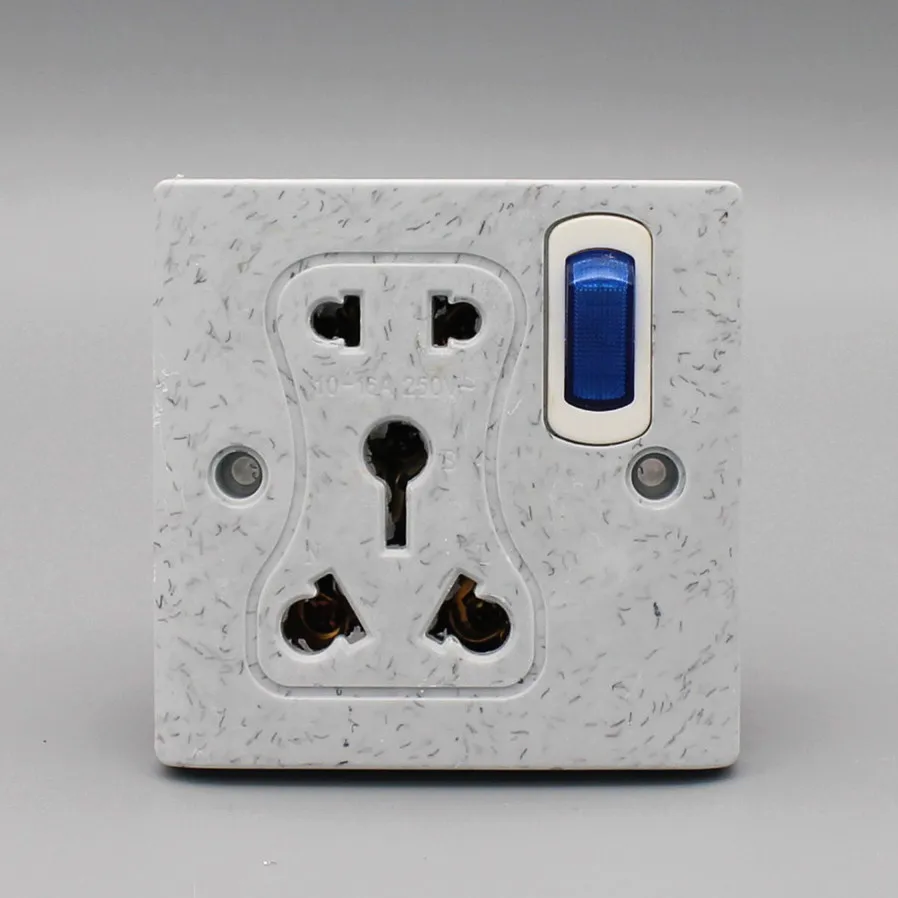 UK standard electrical switch socket ceram 5 socket