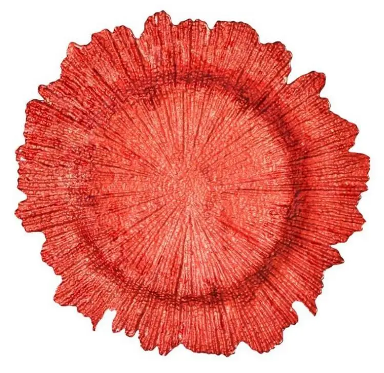 Catering Black Color Glass Charger Plate Decorative Tableware for wedding