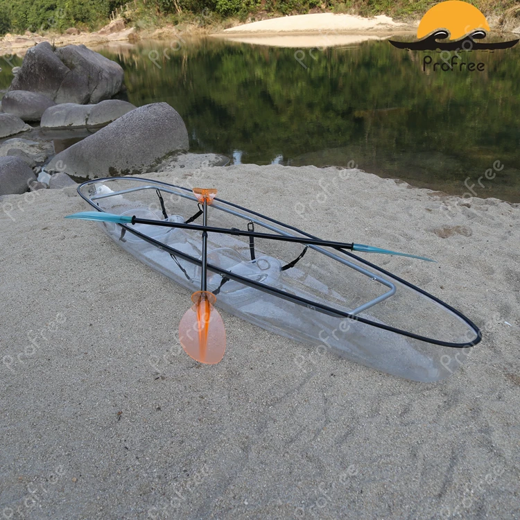 
Clear plastic kayak PC Rowing boat kayak canoe with outrigger 