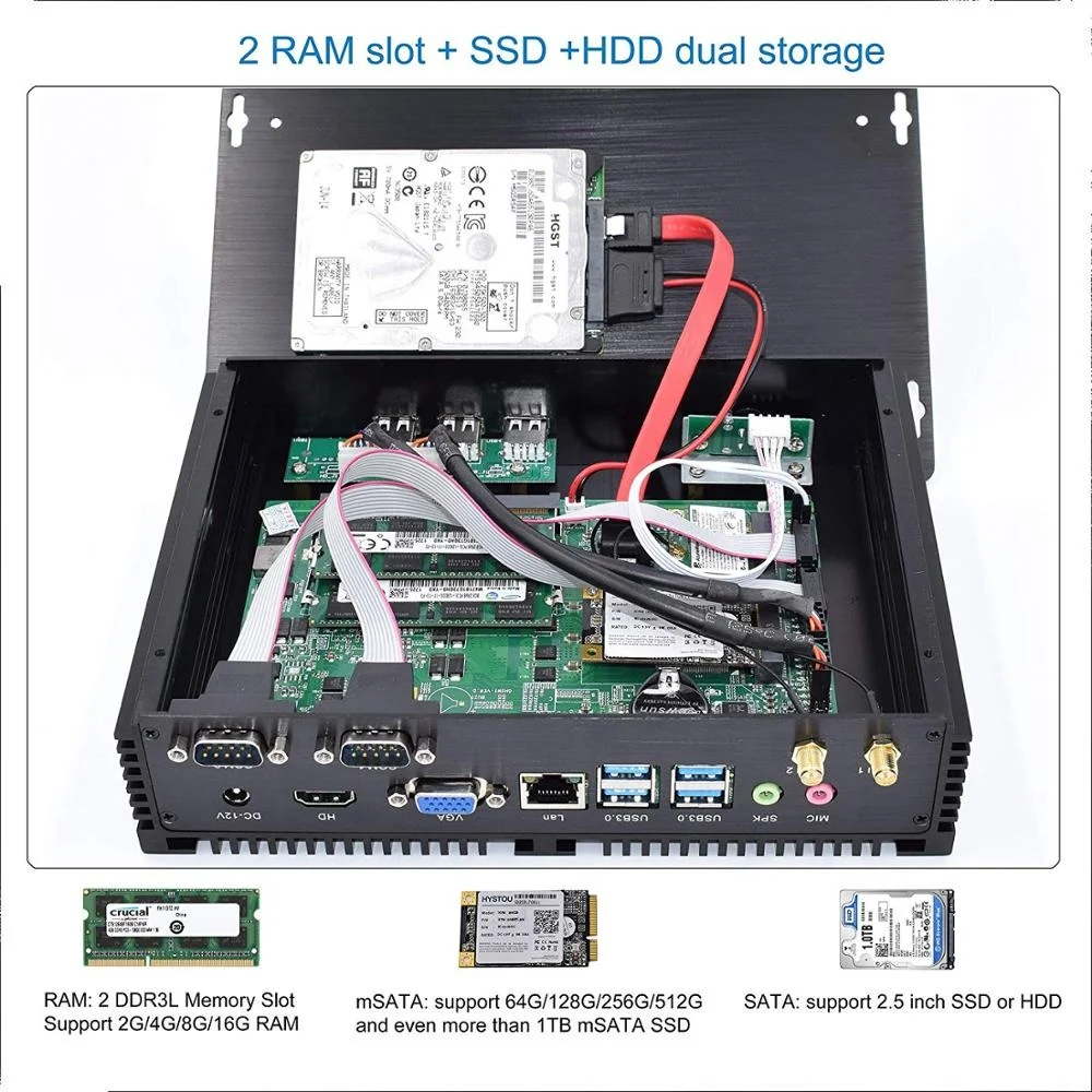 
I5 4200U 2 RS232 Office Computer Mini Desktop Computer 
