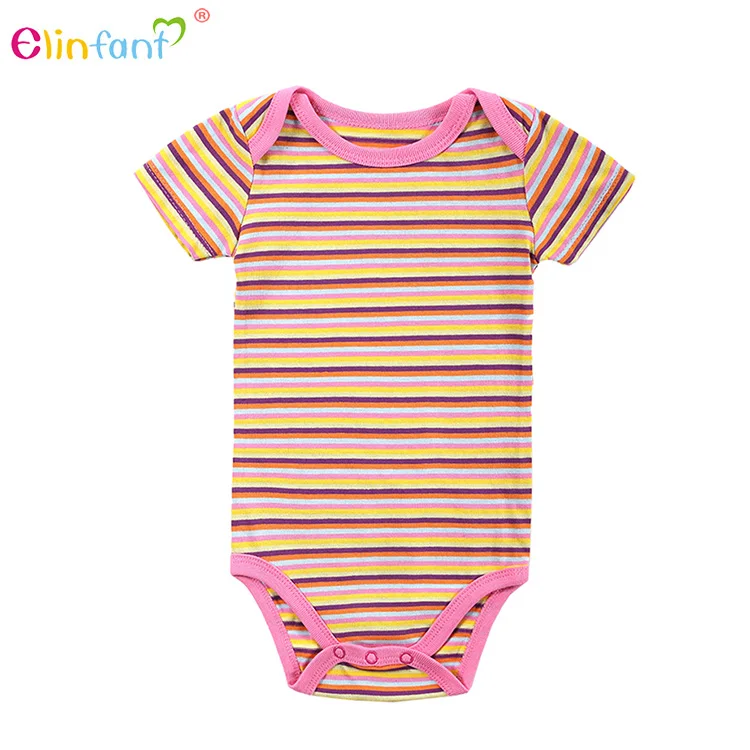 Оптовые продукты нового века Стильная симпатичная полосатая ромпер для младенца