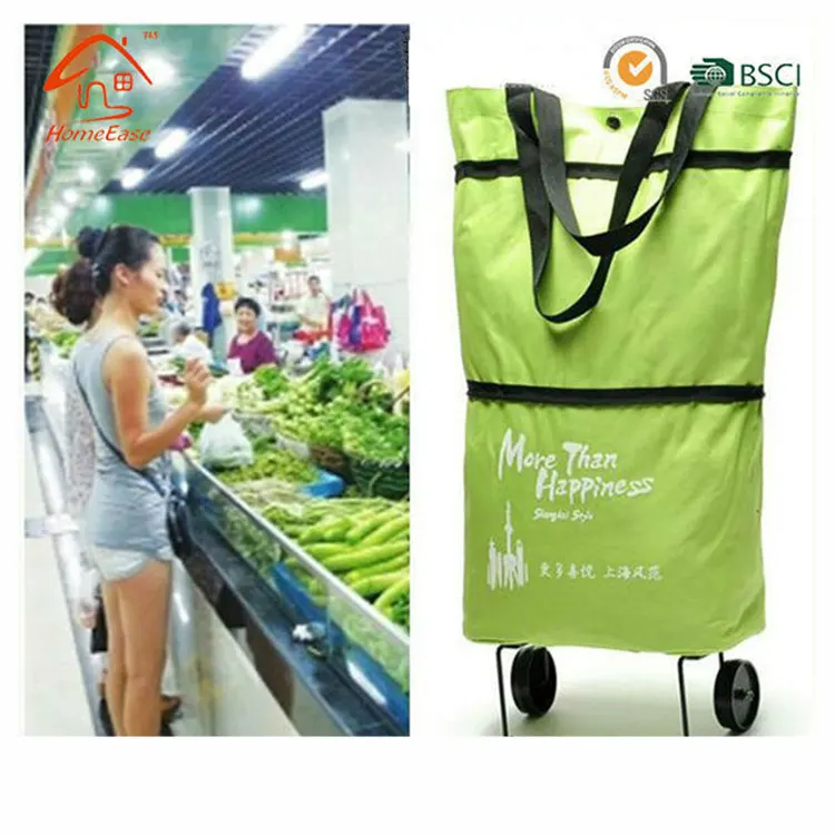 600D Polyester Trolley Bags Supermarket