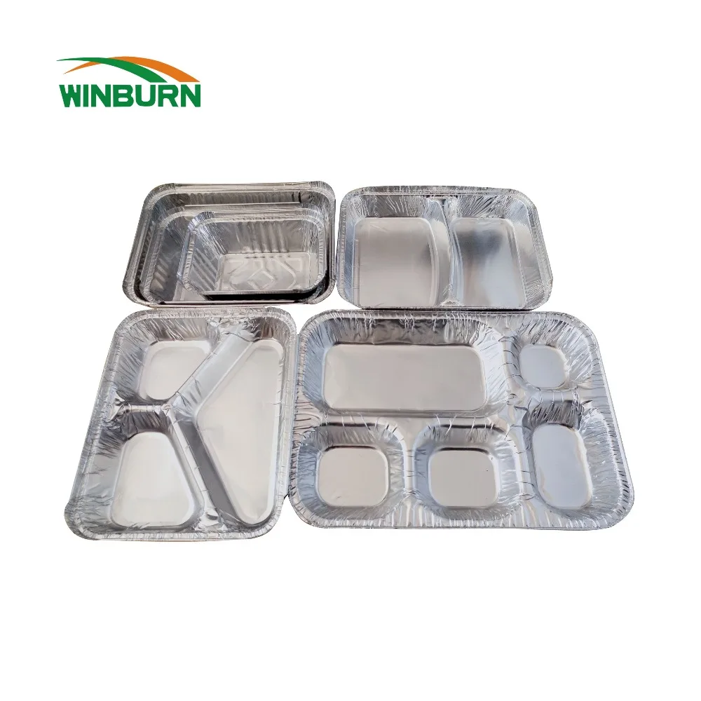 60-65mic fast food foil food container of different types
