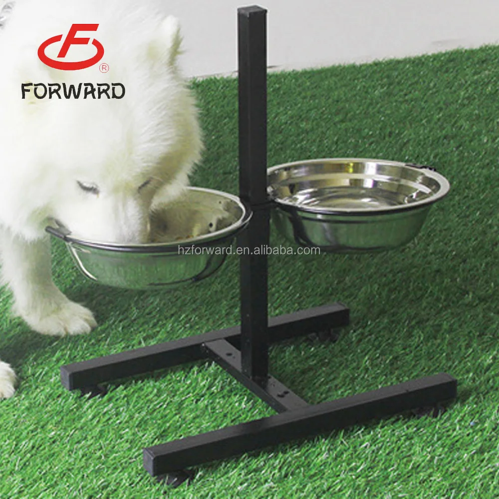 
Adjustable stainless steel dog bowl with stand for wholesale 