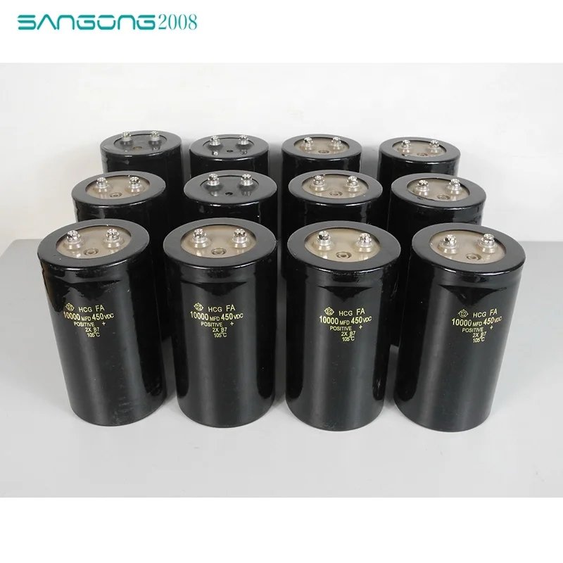 Screw Terminal Aluminum Electrolytic Capacitor 10000uF 450V 90*160mm