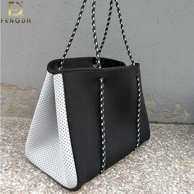 High Quality Designers Handbags Big Capacity Neoprene Bags Handbag Women Lady Button Thread OPEN