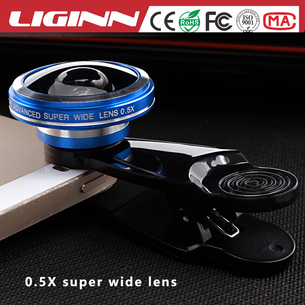 Liginn универсальный зажим 0.5X супер широкоугольный объектив камеры мобильного телефона для Samsung смартфон Huawei