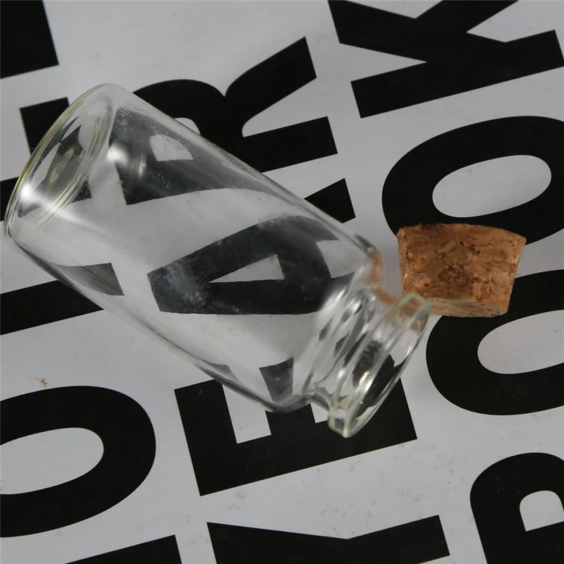 Wholesale Glass Vials Glass Wishing Bottle With Cork For Fancy Food Storage Jar Clear Wishing Message Glass Bottles Vials With C