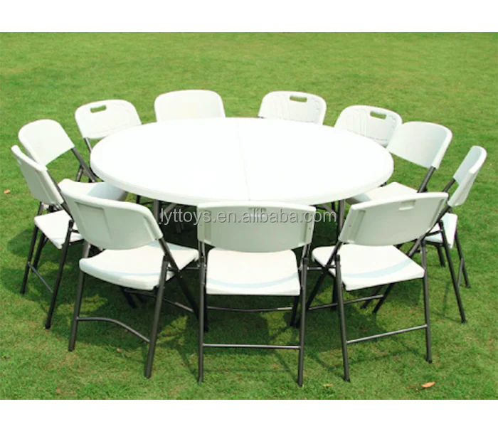 Outdoor Picnic Dining Table Plastic Folding Dining Table Modern for Wedding