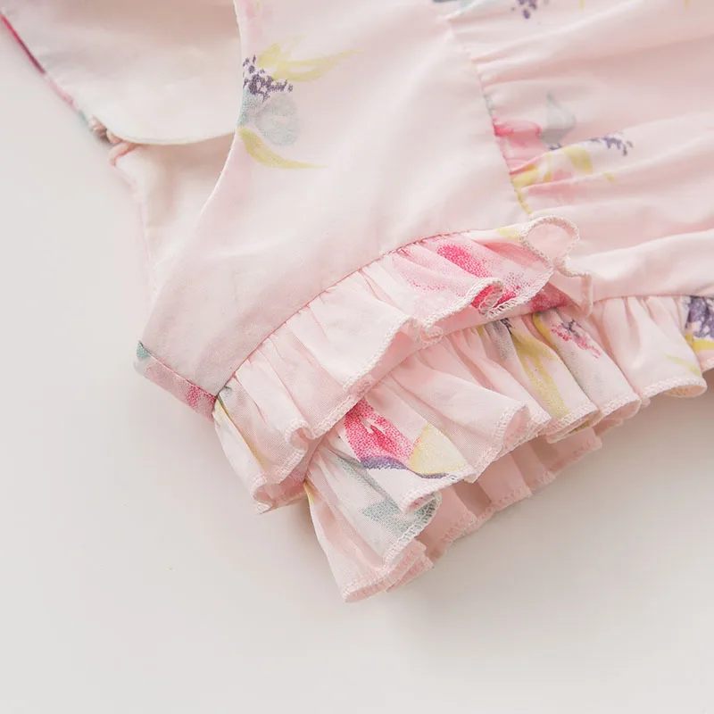 DBF9600 DAVE BELLA summer baby girls lolita floral dress infant toddler birthday wedding dresses children high quality dresses