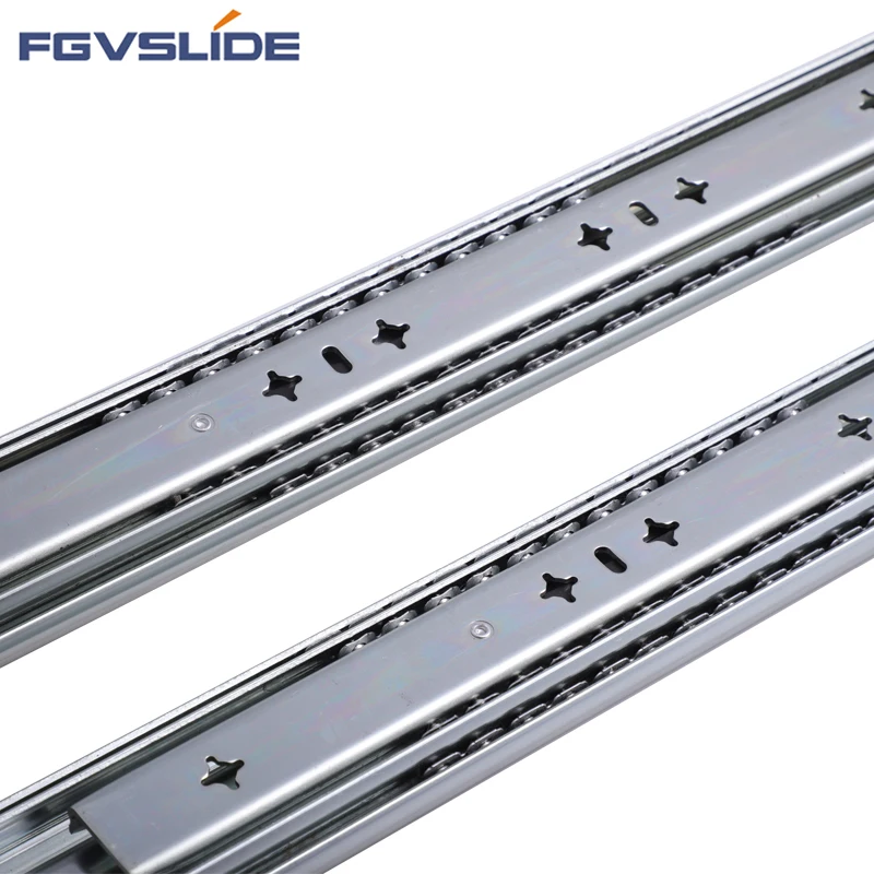 FGVSLIDE 76mm full extension 200kg Heavy Locking heavy load Duty Telescopic Drawer Slides Rails for Industrial Tool Cabinet