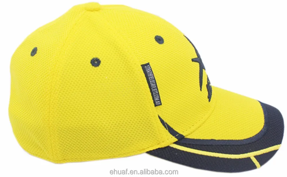 6 panel structured tech mesh custom embroidery closed closure sports full cap