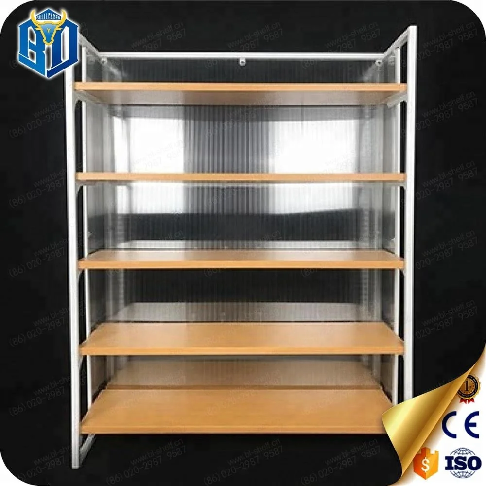 customized metal wooden miniso shelves for cosmetic store