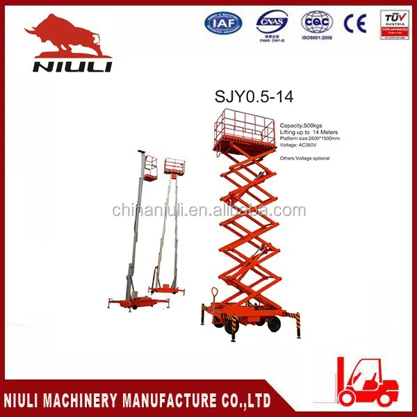Portable lifter 11m lifting machine 4x4 mobile electric scissor lift