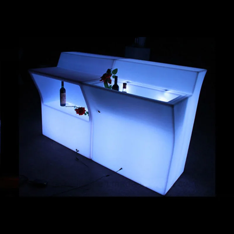 
Shenshar New Design 90X80X110CM Straight Bar Counter,led Bar Table Square Bar Counter 