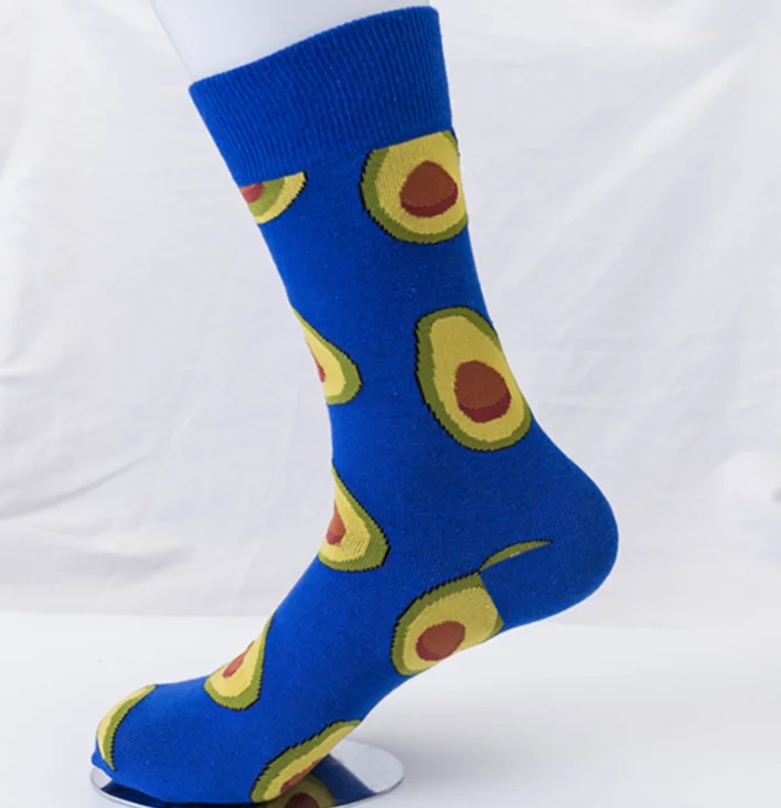 high quality custom oem sock Mens Fun Breakfast Food Taco Donuts Avocado Socks designer socks for men