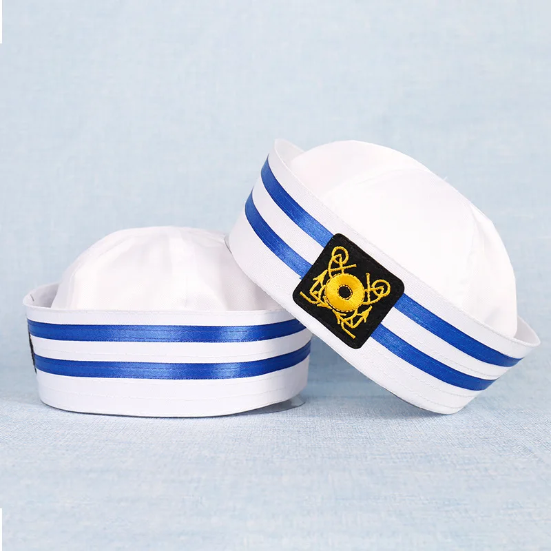 Adults Age Group and Unisex white sailor hat custom blank sailor caps hats Popeye hat for party stage performance